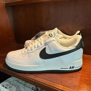 Nike Air Force 1 White and Black Sneakers